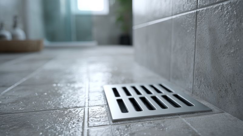 Bathroom Drain Installation detail